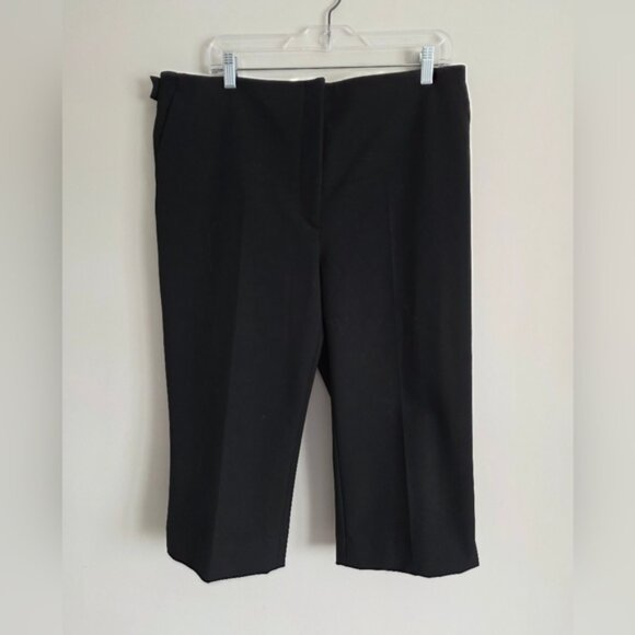 NEW ZARA | Viscose Blend Capris Pants Black Sz XL - Picture 3 of 9